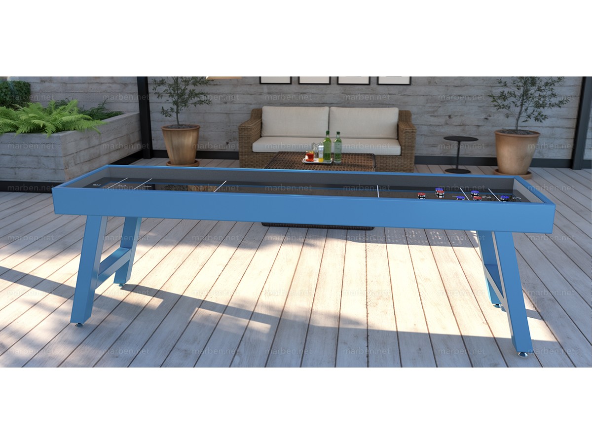 Mesa de Shuffleboard de 9 pies Steel para exterior e interior - AZUL Mesa de Shuffleboard de 9 pies Steel para exterior e interior - AZUL